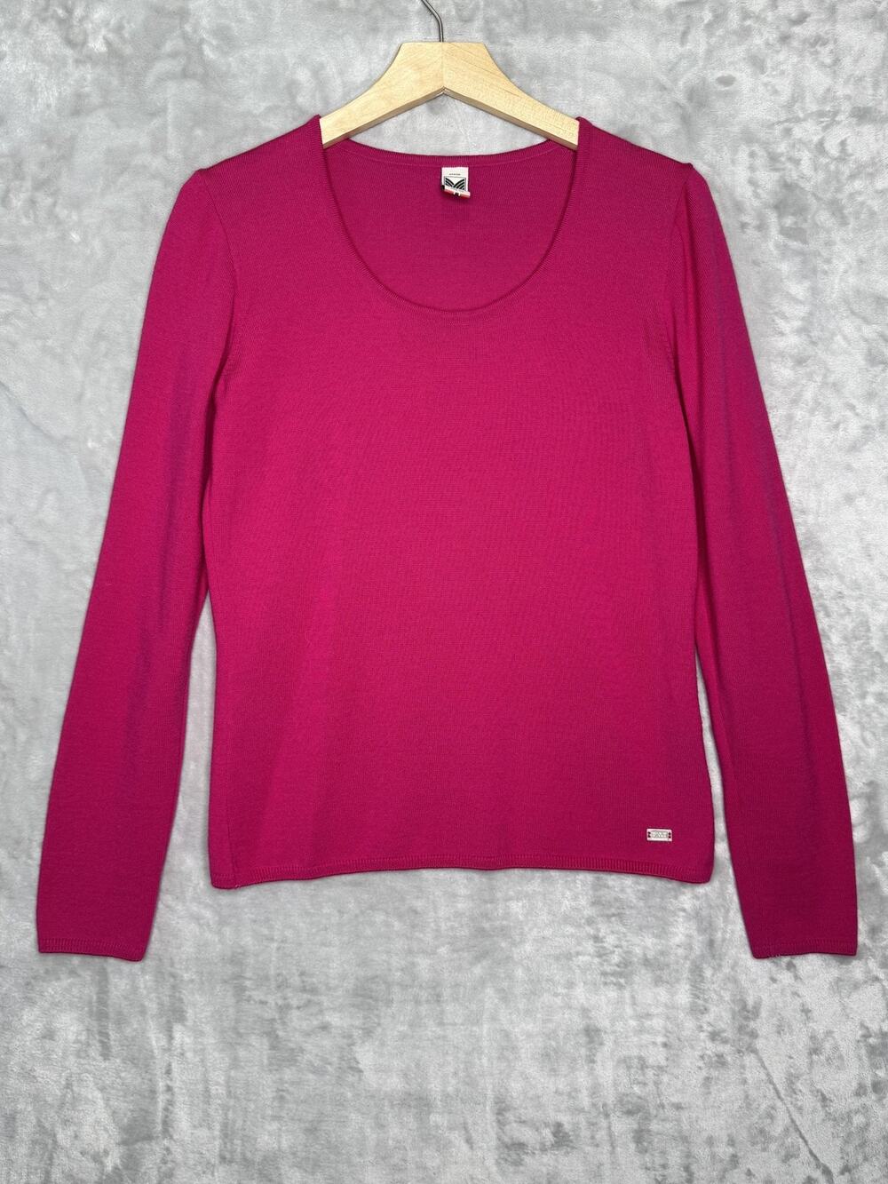 Dale Of Norway Sweater Womens Medium Pink 100% Merino Wool Scoop Neck Pullover